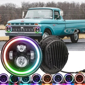 Luz proyectora DRL faros redondos de 7 pulgadas 2 piezas para camioneta Ford F100 F150 F250 - Imagen 1 de 14