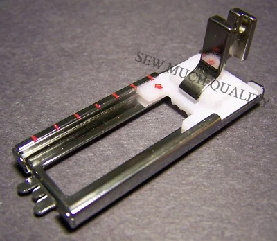 PRESSER FOOT Metal Low Shank Sliding Buttonhole Zig Zag 9mm Fits Models Listed - Image 1 of 3