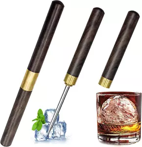 2 Pack Ice Pick for Breaking Ice, 6.8" Stainless Steel Ice Picks with Ebony Wood - Picture 1 of 7