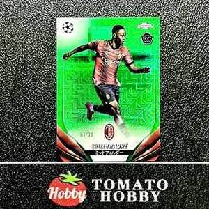 TOPPS CROMO UEFA JAPONÉS 2023-24 CHAKA TRAORE RC/99 REFRACTOR MOJO VERDE - Imagen 1 de 2