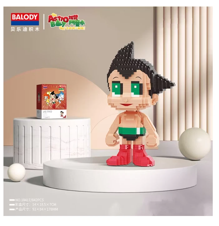 Astro Boy 842 PIEZAS Bloques de Construcción Clásicos Dibujos Animados Personaje Modelo Juguetes Regalos Foto 1 de 2