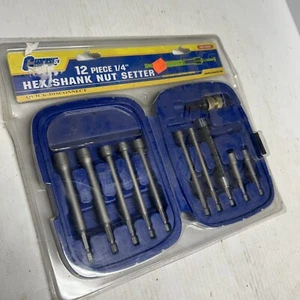 Cummins Pro. 12pc 1/4" Hex Shank Nut Setter Screw Finder Quick Disconnect Set - Picture 1 of 8