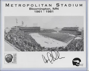 8x10 photograph IP auto Minnesota Vikings CARL ELLER HOF Metropolitan Stadium - Picture 1 of 1