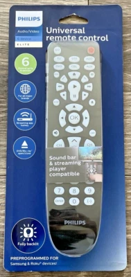 Philips 6-Device Blu-Ray DVD TV Programmable Universal Remote Control Brand New! - Image 1 of 4