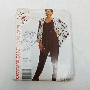 Stitch N Save Sewing Pattern 4000 Womens Sizes 10 12 14 Pants Top Cocoon Jacket - Picture 1 of 4