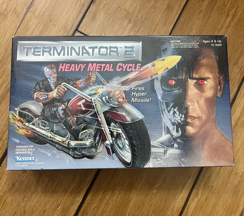 1992 TERMINATOR 2 JUDGMENT DAY Heavy Metal Cycle Arnold Kenner Vintage Toy NEW Cover