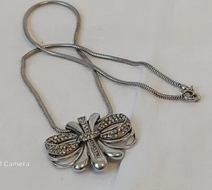 Halskette Echt Silber 835 Vintage   Collier Handmade gestempelt   France   - Bild 1 von 6