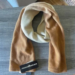 Roca Wear Unisex Hombre Mujer’s Marrón Crema Acrílico Bufanda Nueva con Etiquetas - Imagen 1 de 5