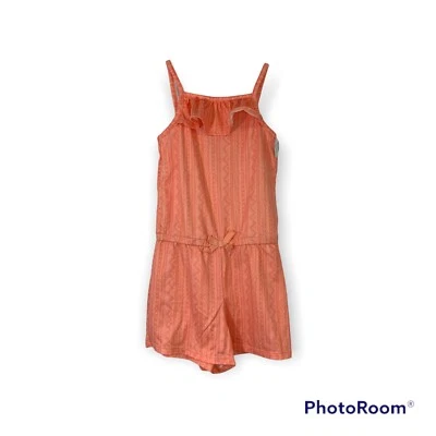 Wonder Nation Girl’s Size XS (4-5) Orange Romper - Image 1 of 4