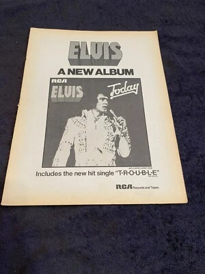 ELVIS PRESLEY 1975 объявление "T-R-O-U-B-L-E" и MINNIE RIPERTON & STYLEX & BOBBY GOLDSBORO - Изображение 1 из 4