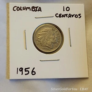 Moneta ottima COLOMBIA 10 DIEZ CENTAVOS 1956 - Foto 1 di 4
