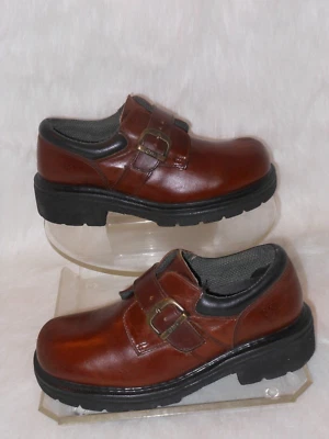 DR. MARTENS BROWN LEATHER CROSSFOOT PLATFORM SHOES SIZE 6 MEDIUM Foto 1 de 4