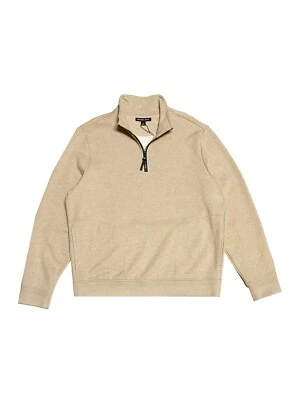 Suéter Pullover Michael Kors Para Hombre Elevado Cuarto Cremallera Caqui Brezo XL $198 Foto 1 de 2