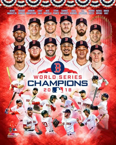 Boston Red Sox 2018 WORLD SERIES CHAMPS 12-Player Collage 20x24 POSTER Print Cover