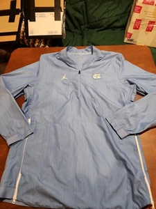 Air Jordan Jumpman UNC North Carolina Men's LARGE L/S 1/4 Zip Pullover EUC. BR1 - Picture 1 of 7