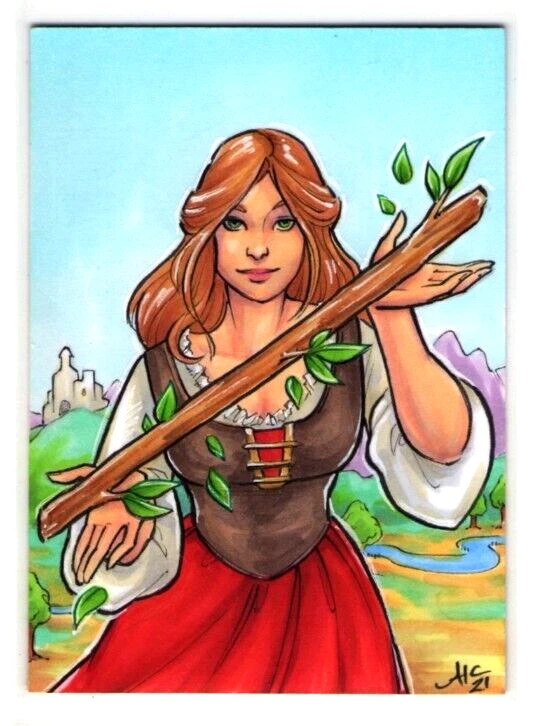 2022 Braiiinz Publishing Mystica Tarot Minor Arcana Amy Clark 1/1 Sketch Card - Image 1 of 1