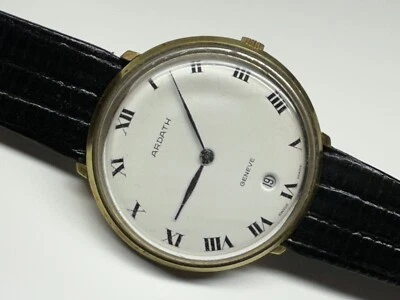 relógio de pulso ardath date 17 joias mecânico automático feito na Suíça algarismos romanos - Imagem 1 de 4