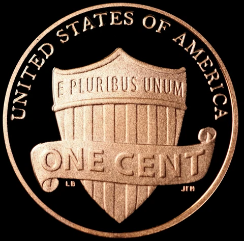 2012 S Lincoln Shield Penny Mint Proof from Original U.S. Proof Set Cover
