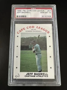 1988 P&L Cape Cod League Jeff Bagwell #57 PSA GEM MINT 10 CHATHAM - Picture 1 of 2