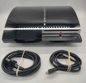 Sony PlayStation 3 Fat PS3 40GB Black Console Gaming System CECHH01 - Picture 1 of 7