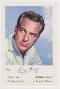 Rossano Brazzi 1958 F.X. Schmid Film Festival German Game Card - NM+ NM-MT - Picture 1 of 2