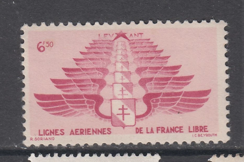Free Fr. Forces in Le - 6f50 Wings with Lorraine Crosses (MLH) 1942 (CV 6) - Image 1 of 1