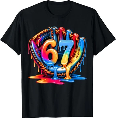 Camiseta de béisbol Drip Ice Cream 67 estilo de vida de béisbol 101 niños adultos, camiseta unisex Foto 1 de 4