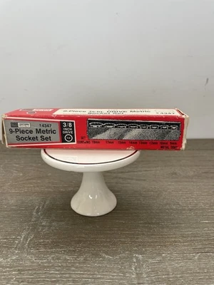 Vintage Sears Craftsman 9-Piece 3/8” Drive Metric Socket Set 12-Pt USA 94347 NOB - Image 1 of 4