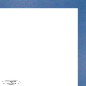 Classic Modern Blue Picture Frame - UV Acrylic,Backing, Hanging Hardware - Picture 1 of 12