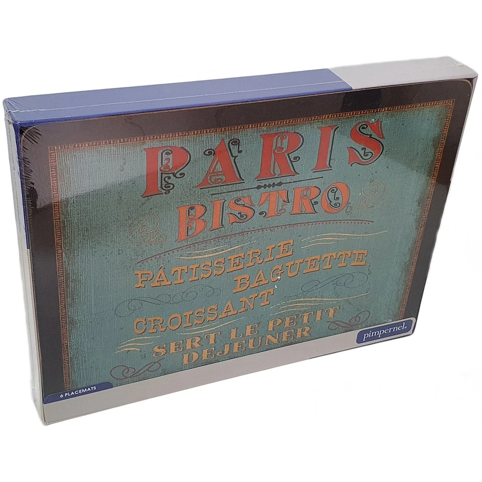 Pimpernel Lunchtime Placemats Set of 6 Retro Signs Design Table Mat Boxed Gift2