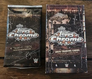 2025 Topps Chrome Cactus Jack X Travis Scott WWE WrestleMania 41 Empty Box Pack - Picture 1 of 6