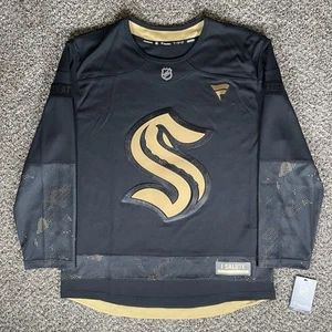 Seattle Kraken Fanatics Military Salute Camo NHL Jersey Men's Size Large NWT - Picture 1 of 7