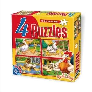 DT64585-AD-01 - *D-Toys - 4 in 1 Puzzles (12-24-35-48 Pcs) - Farmyard 1 - Picture 1 of 1