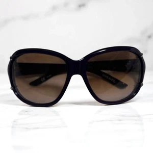 Diesel Oversized Purple Fashion Sunglasses Brown Lens Black Frame Used - Picture 1 of 2