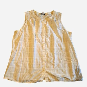 Basic Editions Sleeveless Button-Down BlouseSize: XXL - Picture 1 of 7