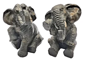 Estatuilla de elefante vintage de los años 80 escultura fina hecha a mano - Imagen 1 de 7