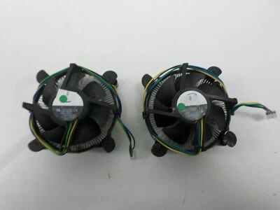 USADO Lote de 2 Disipador de calor CPU Intel E97375-001 + Enchufe de ventilador 4 pines  Foto 1 de 3