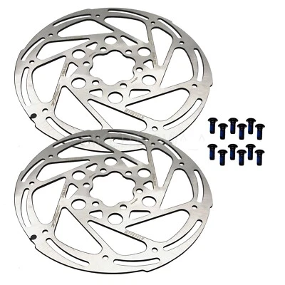 TRP R2 Bike Disc Brake Rotors 160mm R160S02M w/bolts, Silver *2pcs - Image 1 of 4