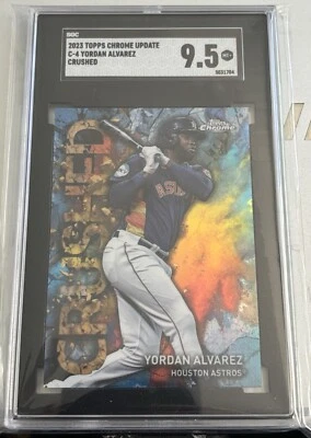 2023 Topps Chrome Update Yordan Alvarez Crushed #C4 SGC 9.5 - Image 1 of 2