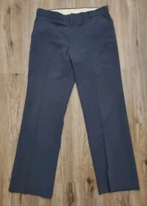 Pantalones de vestir para hombre gris botánica 500 talla 33x30 algodón mezcla poliéster planos - Imagen 1 de 13