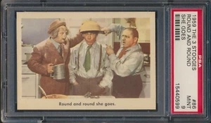 1959 FLEER THE 3 STOOGES #86 ROUND AND ROUND SHE GOES... PSA 9 MINT - Picture 1 of 2