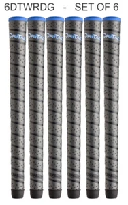 *SET 0F 06** Winn MIDSIZE +1/16th Dri-Tac Wrap Grips DARK GREY 6DTWR-DG - Picture 1 of 5