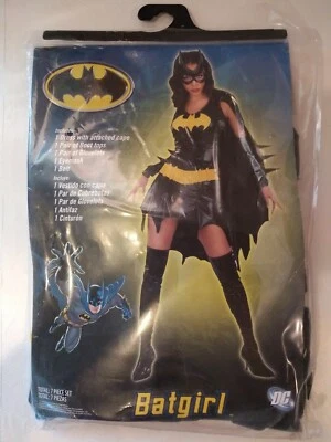 HALLOWEEN COSTUME: 6 piece Batgirl Bat Girl DC Comics Woman Med 8-10 ~ NO BELT - Image 1 of 3