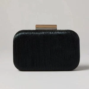 Sondra Roberts Black Pleated Clutch - Picture 1 of 10