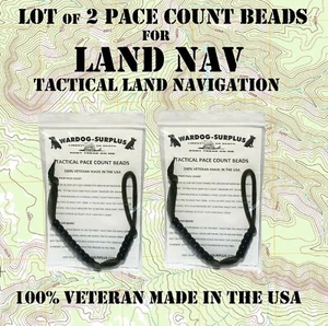 LOT OF 2 TACTICAL PACE COUNT RANGER BEADS LAND NAV HIKING HUNTING VETERAN MADE - Picture 1 of 12