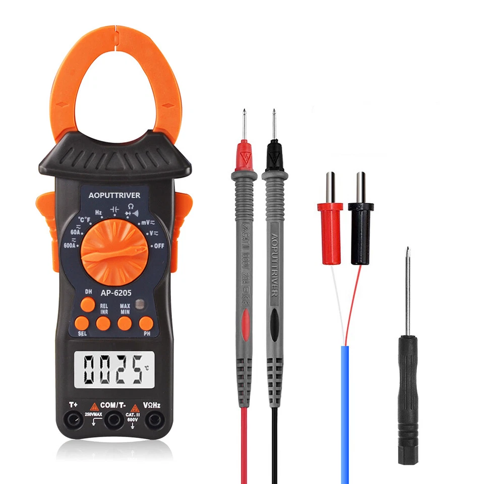 LCD Echteffektivwertm AC DC Stromzange Zangenamperemeter Zangen Gleichstromzange - Bild 1 von 4