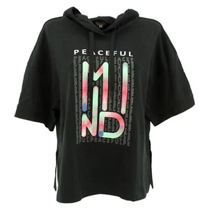  S OLIVER Damen kurzarm Shirt T-Shirt Top Sweatshirt schwarz mit print 27374 - Picture 1 of 2