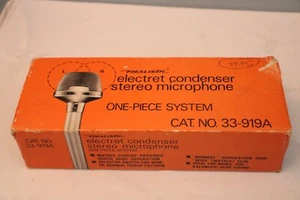 NEW Realistic 33-919A Electret Condenser Stereo Microphone MIC w/box & Manual - Picture 1 of 4