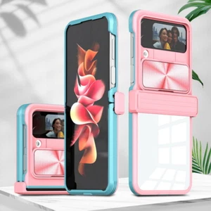For Samsung Galaxy Z Flip4 Colorful Liquid Silicone Floding Phone Case Cover - Picture 1 of 17