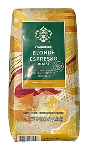 Starbucks Rubia Espresso Ligero Tostado Grano Café Integral 1 lb 16 oz 453 g Bolsa - Imagen 1 de 4
